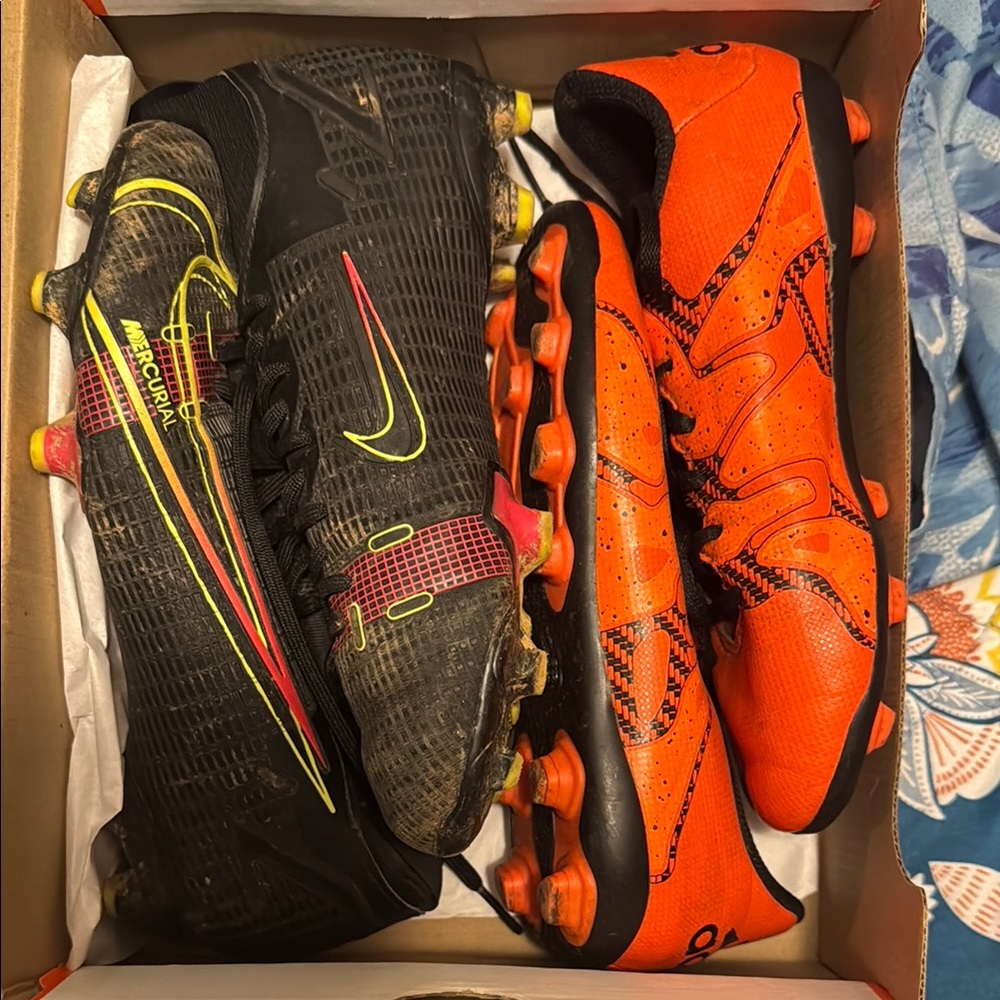 Nike Black and Orange Sneakers Modern Design